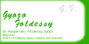 gyozo foldessy business card