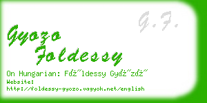 gyozo foldessy business card